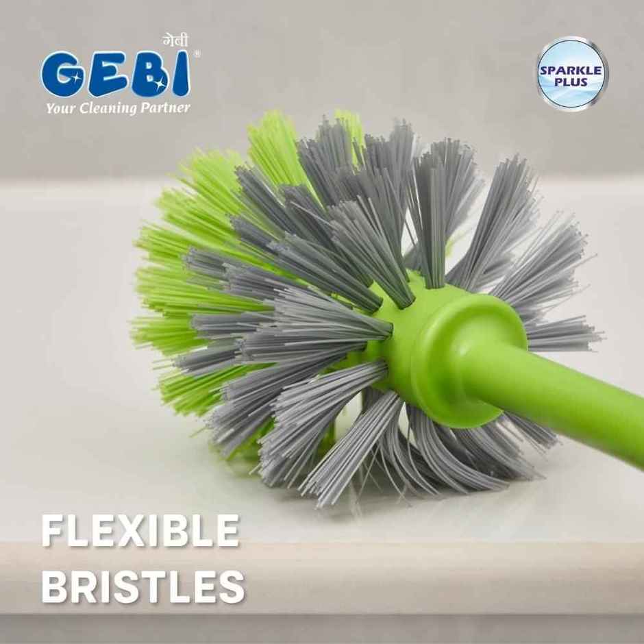 Gebi Antibacterial Toilet Round Brush With Container