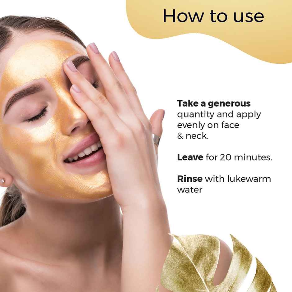 Pilgrim 24K Gold face mask for Glowing skin, Boosts Collagen and Restores Skin Radiance, For Men & Women