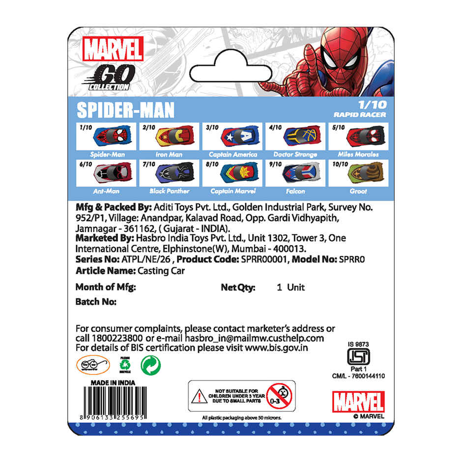 Hasbro Marvel Go | Spider Man - Diecast Toy Car