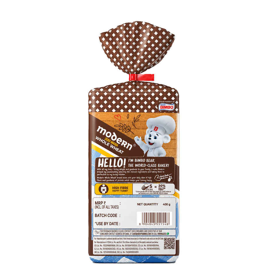 Modern - Zero Maida Whole Wheat Bread