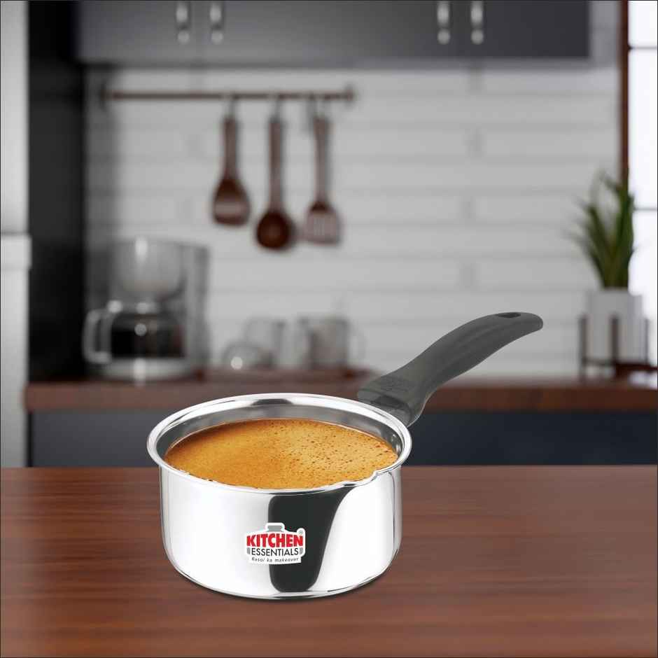 Kitchen Essentials Flat Bottom Premium Quality Sauce Pan 12, Diameter 19 Cm, Capacity 2000 ml