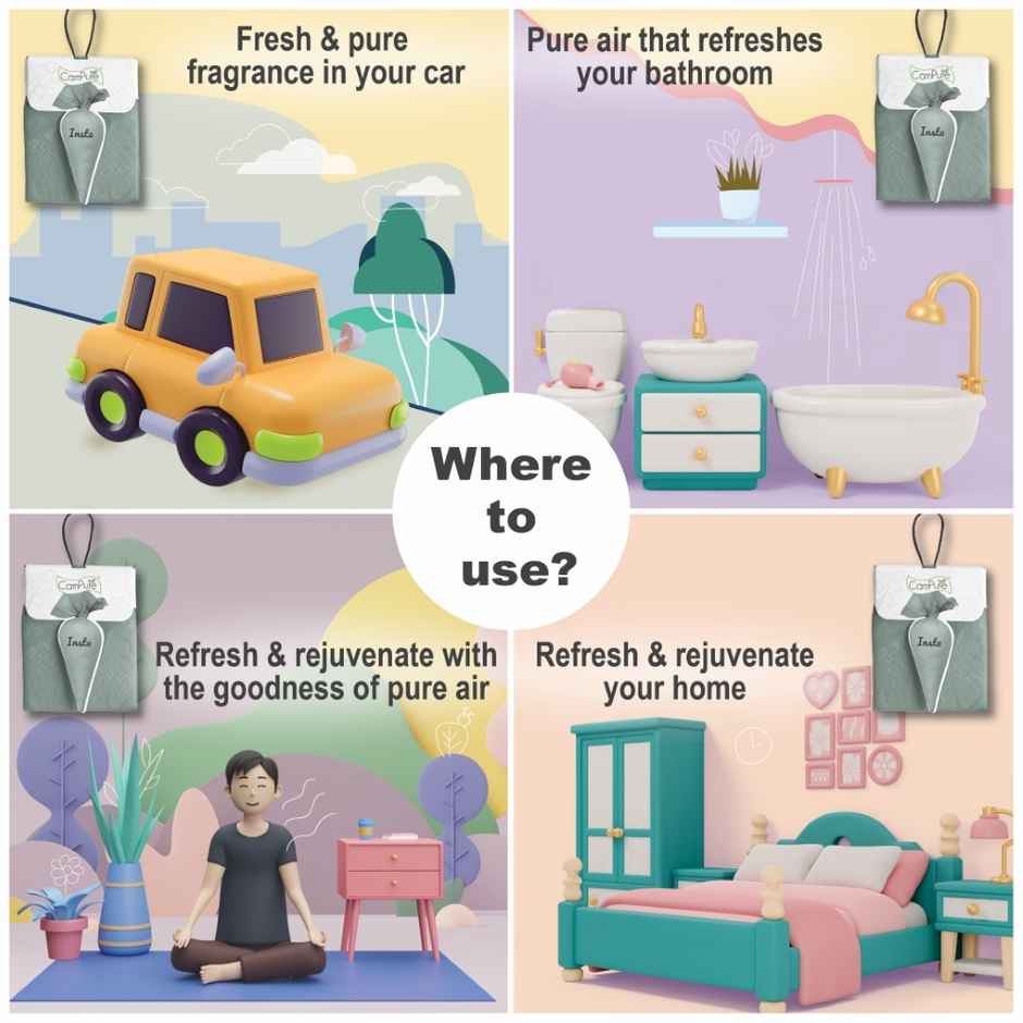 Campure Bhimseni Insta Cone CamphorAir ,Car, Room Freshener