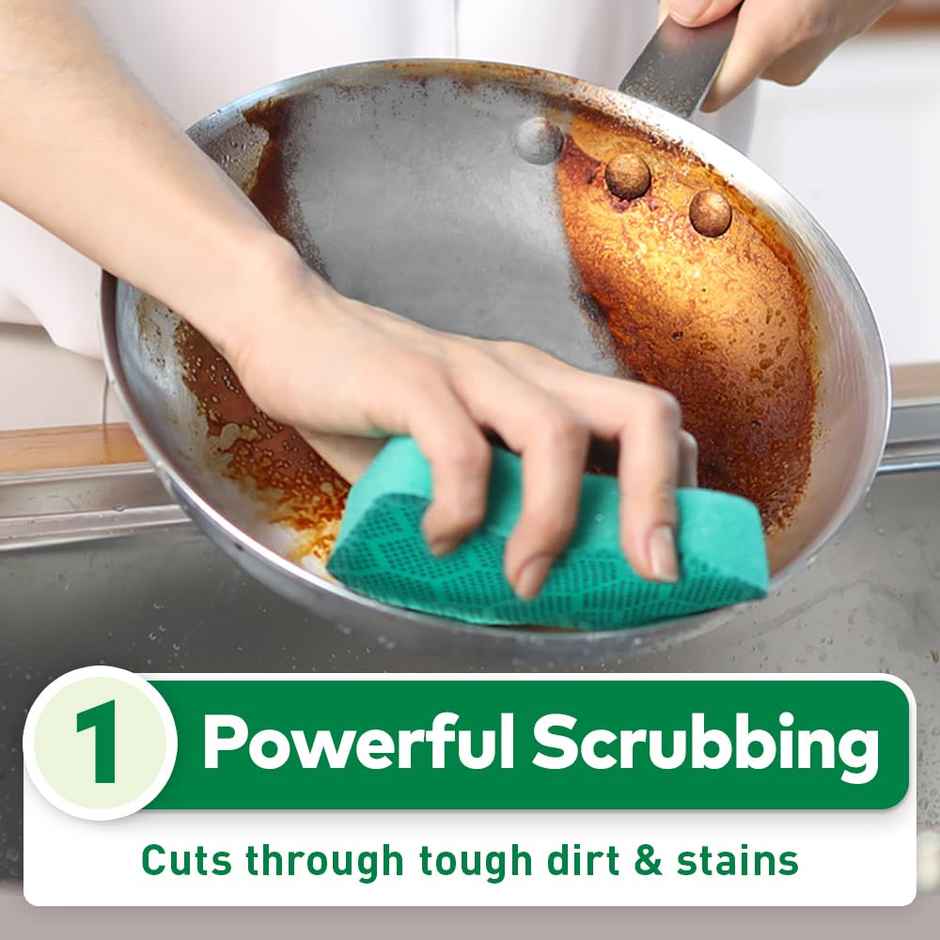 Scotch-Brite Scrub Dots - Stays Fresh, Rinses Clean for Superior Hygiene (Pack of 2)