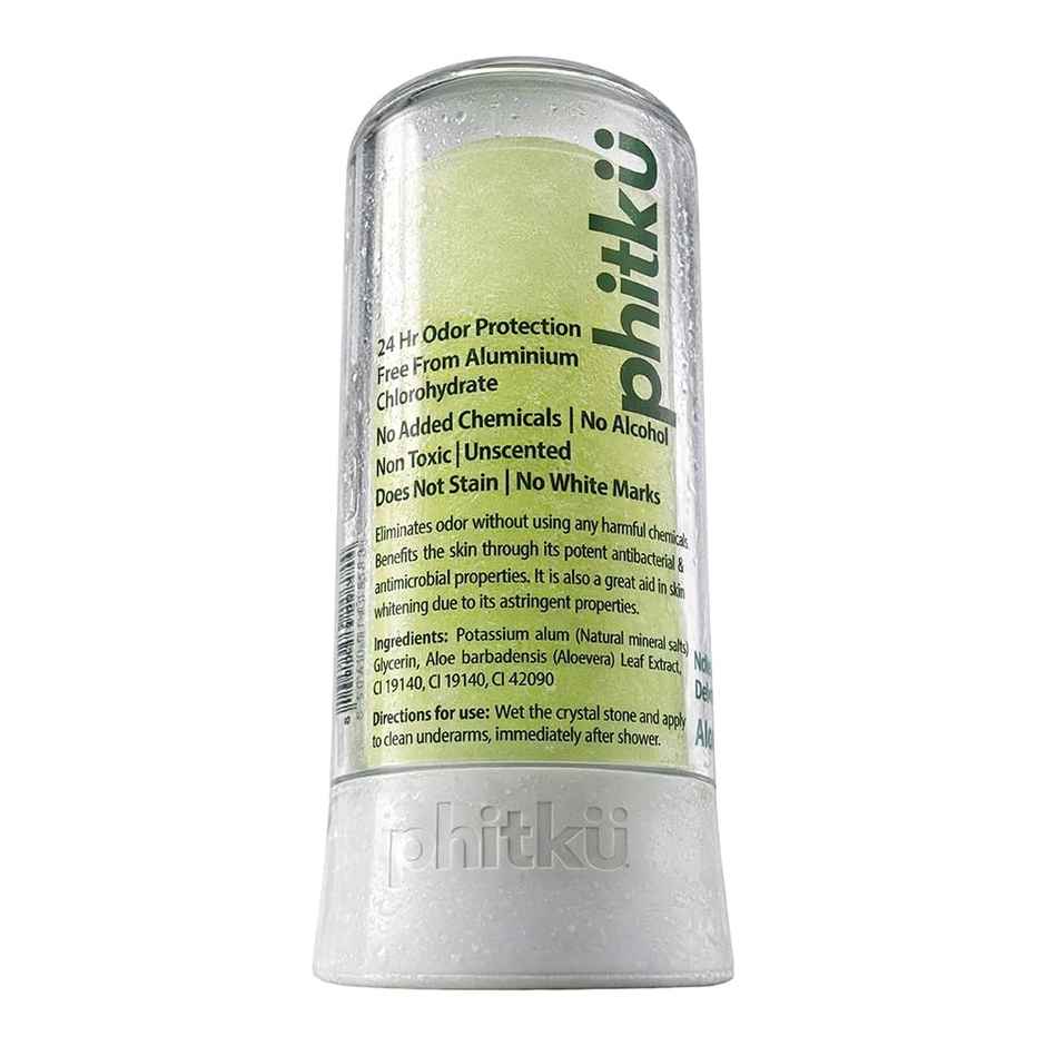 Phitku Crystal Roll On Deodorant With Aloe Natural Unscented Men Women Odor Control