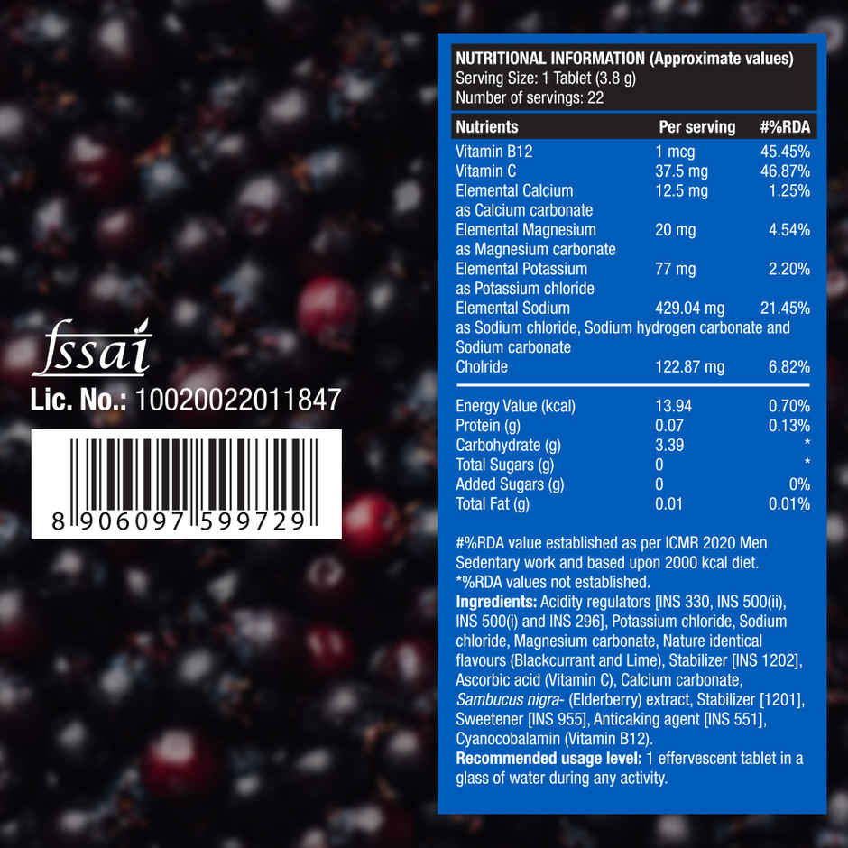 Fast&up Reload Zero Sugar Energy Drink for Hydration | Ice Current Flavour