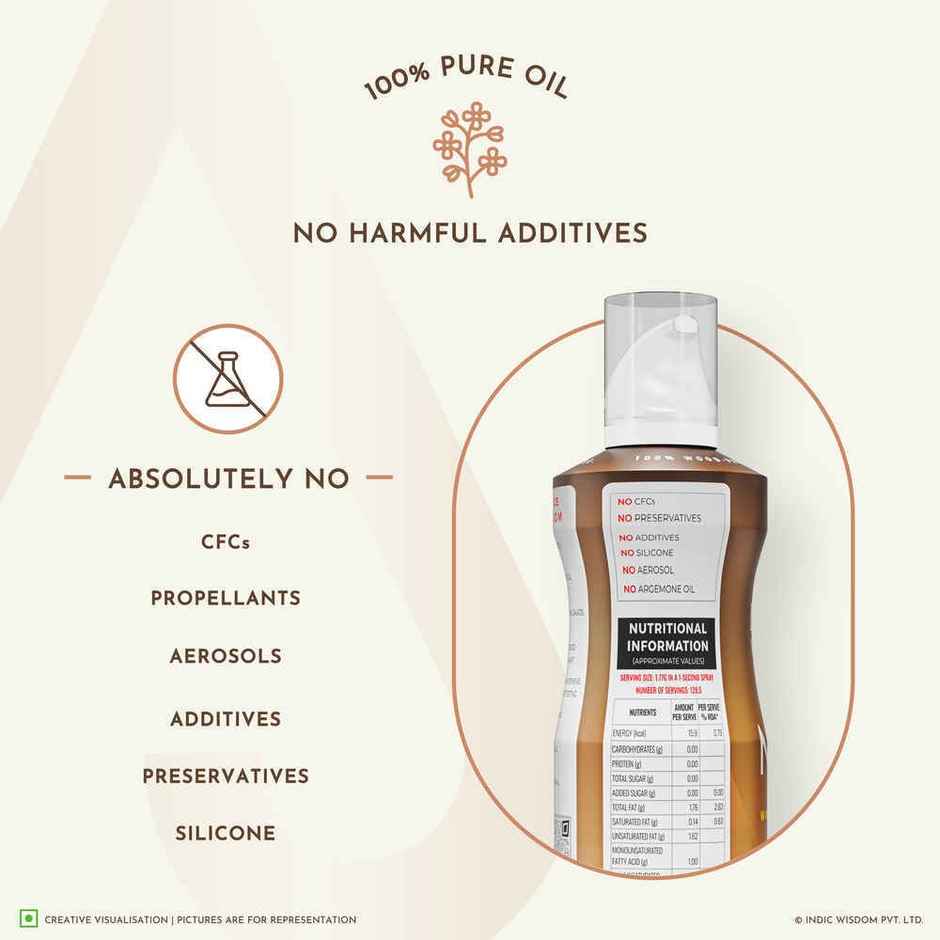 Indic Wisdom Nava Spray - Mustard Wood Pressed Oil (Spray For Cooking)