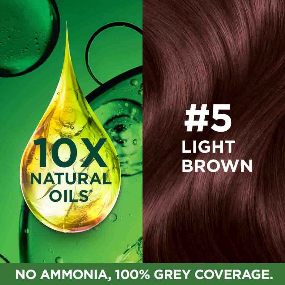 Garnier Color Naturals Long-Lasting Creme Hair Color | Light Brown - Shade 5