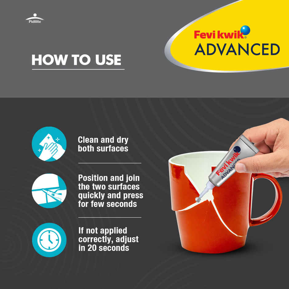 Fevikwik Advanced 3g | Instant glue | Water-proof glue| Shock proof | Long lasting bonds