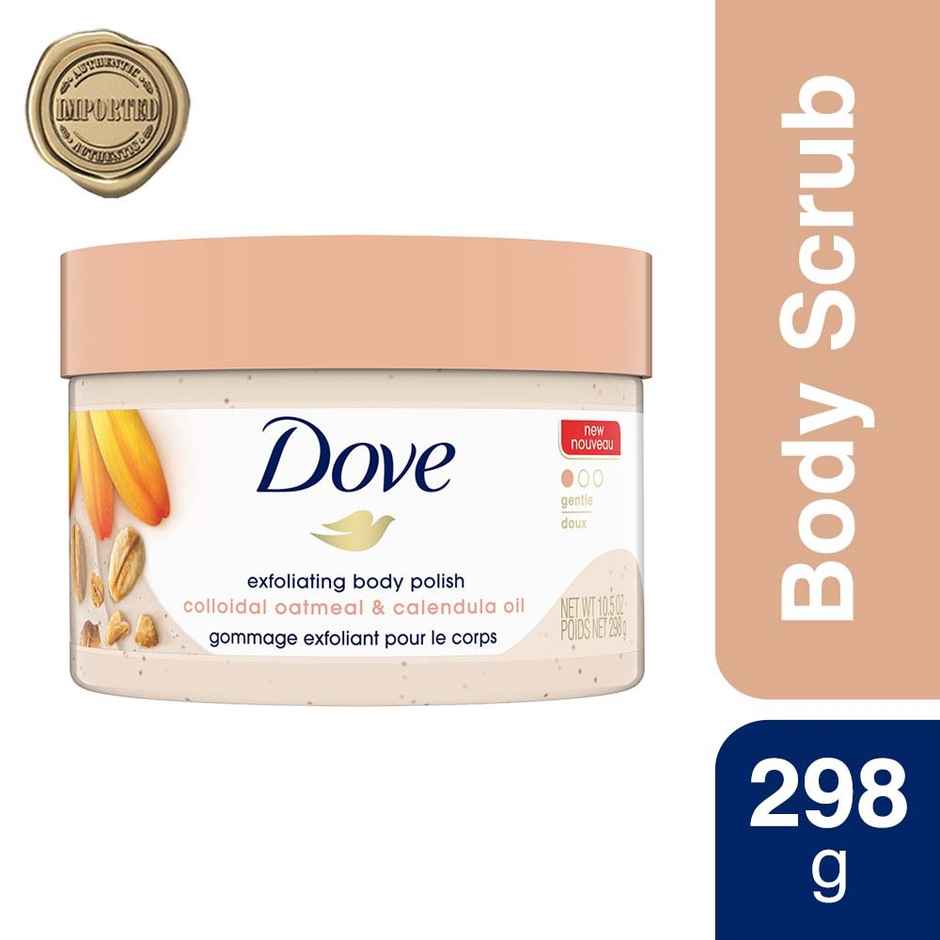 Dove Body Polish Scrub | with Oatmeal | For Sensitive Skin | Get Soft & Smooth Skin