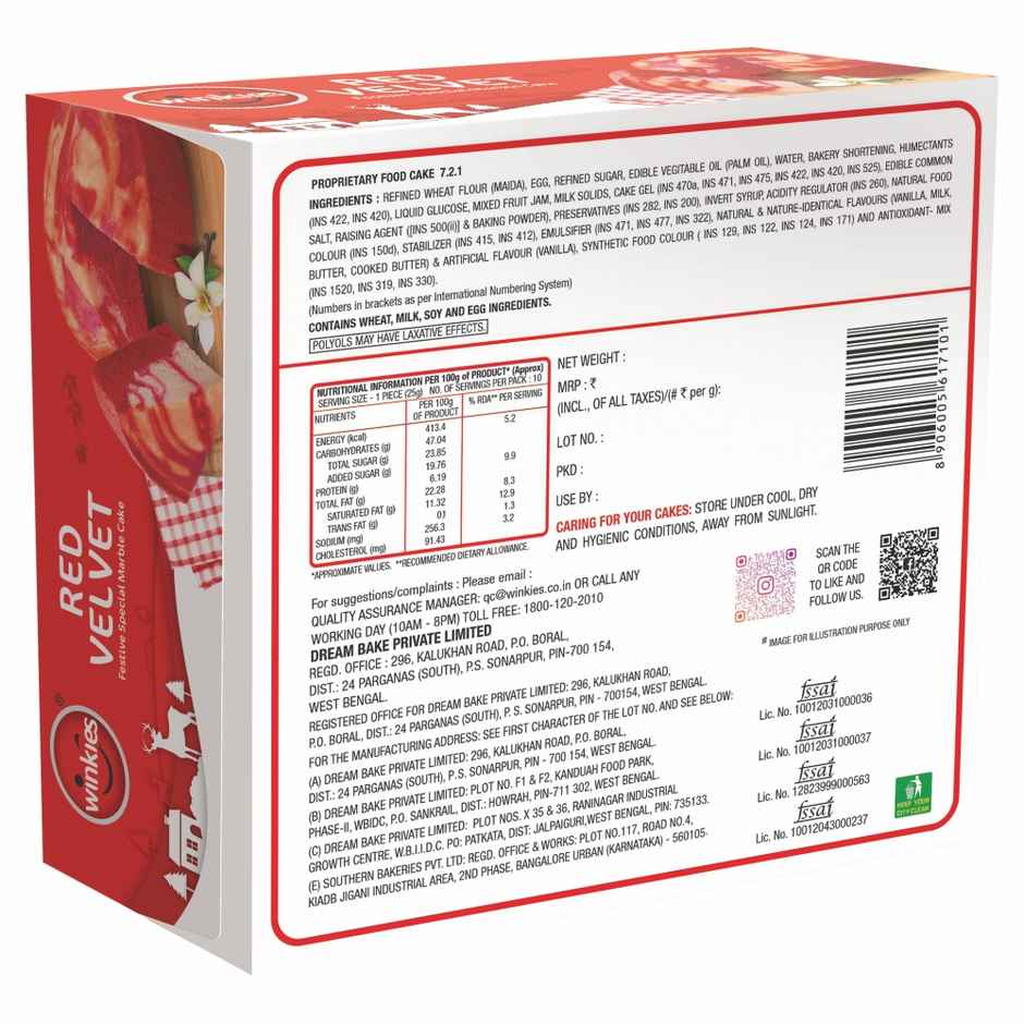 Winkies Red Velvet Marble Cake