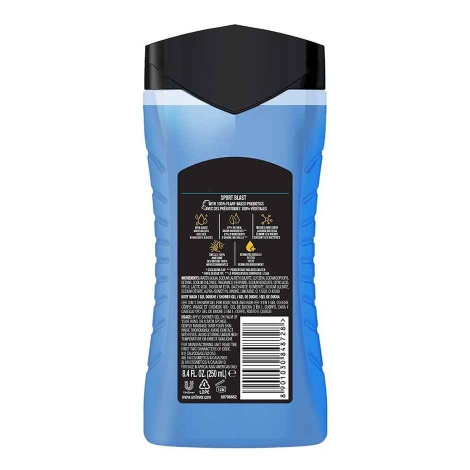 Axe Sports Blast 3-in-1 Body,Face & Hair Wash For Men