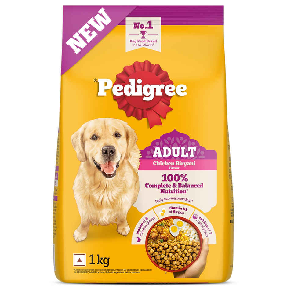 Pedigree Adult Dry Dog Food, New Chicken Biryani Flavour