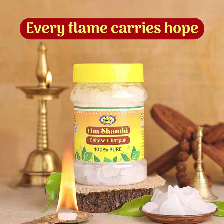 Om Shanthi Bhimseni Camphor | From House of Cycle