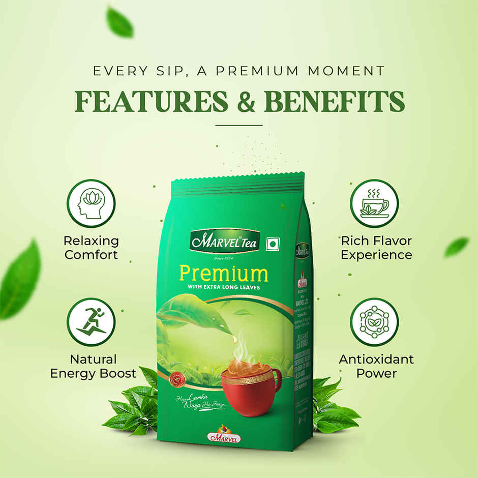 Marvel Premium Tea | Assam & Darjeeling Premium Leaves Unique Blend Chai Patti