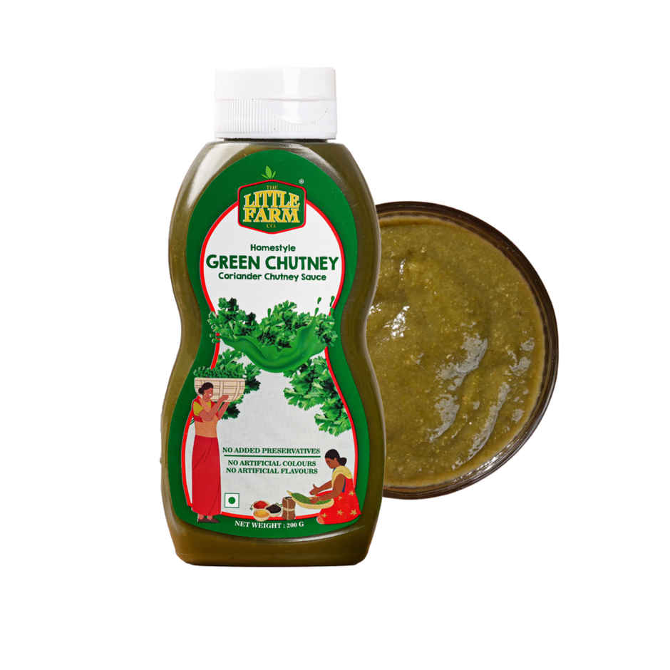 The Little Farm Co. Green Coriander Chutney | Sauce | No Added Preservatives