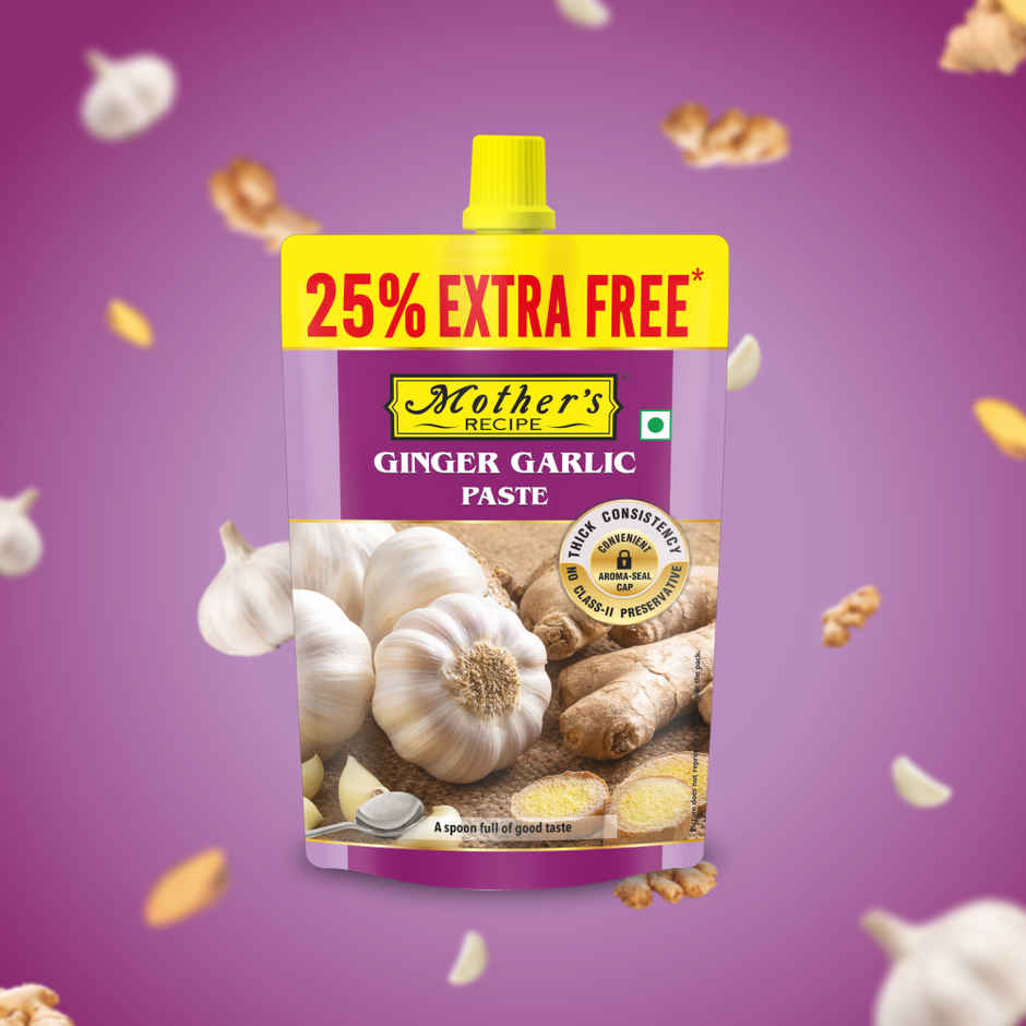 Mother's Recipe Ginger Garlic Paste 200gm + 50gm | No Added Artificial Preservatives