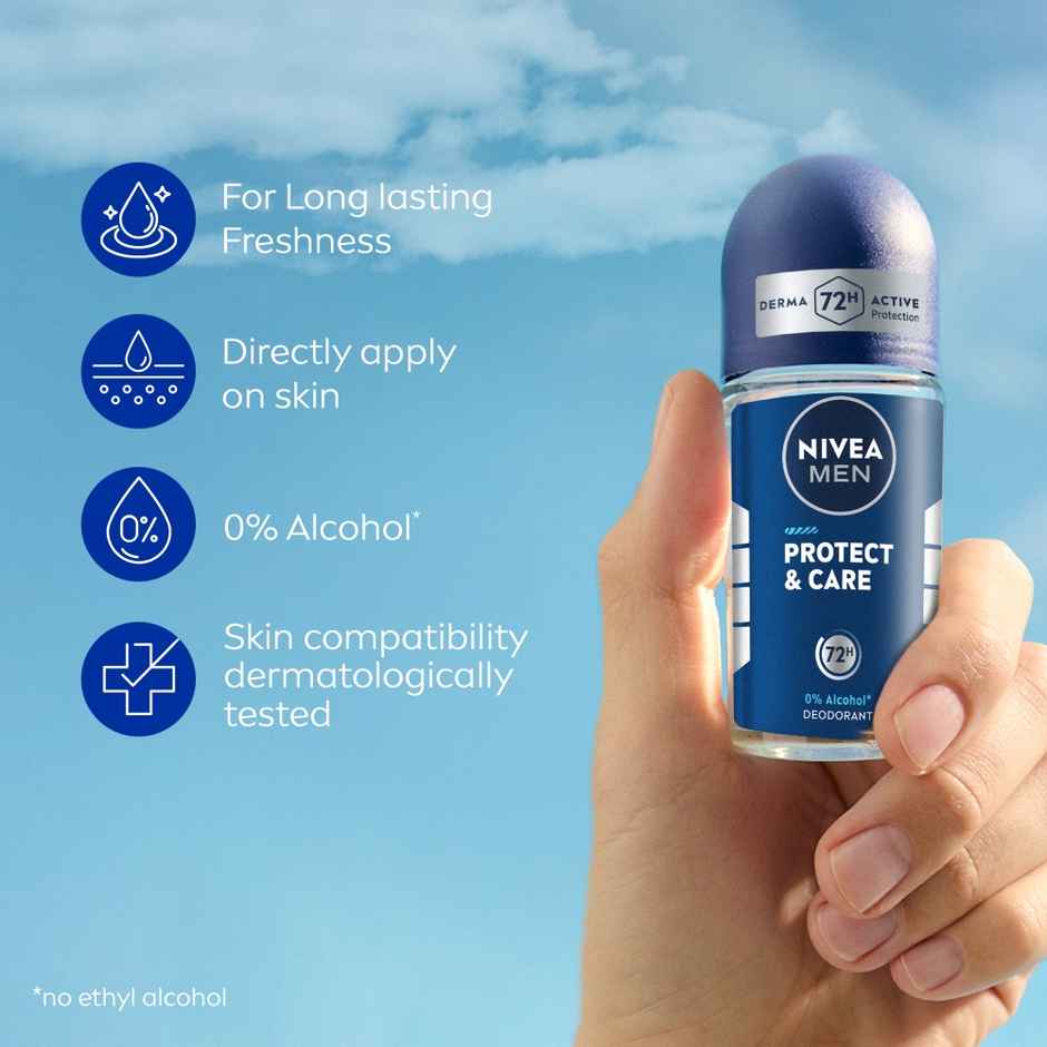Nivea Protect & Care Deodorant Roll On For Men