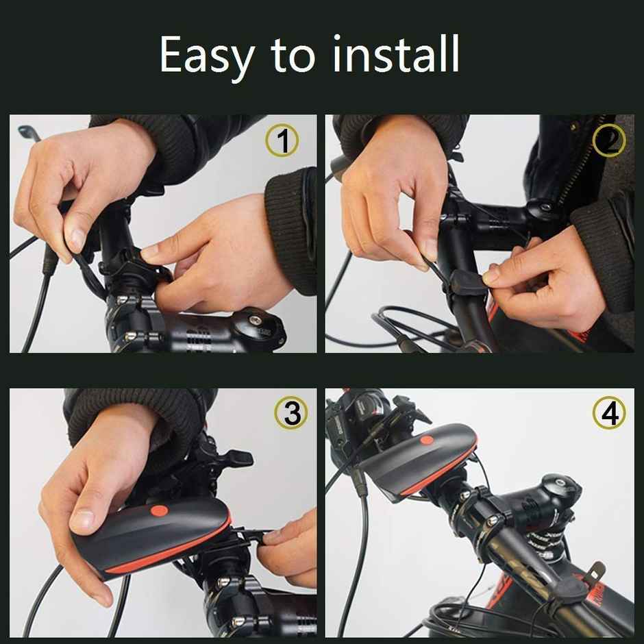 Hashwow Rechargeable Cycle Horn And Super Bright Led Light For Enhanced Visibility And Safety