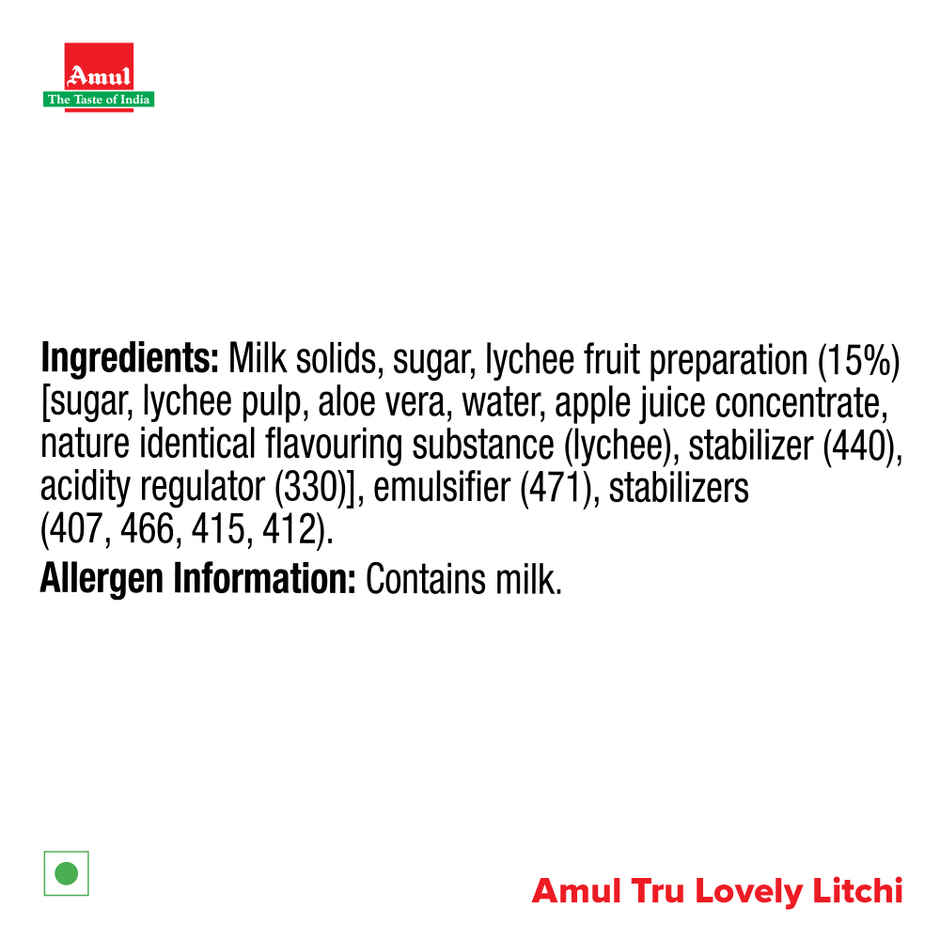 Amul Tru Lovely Litchi Ice Cream Tub