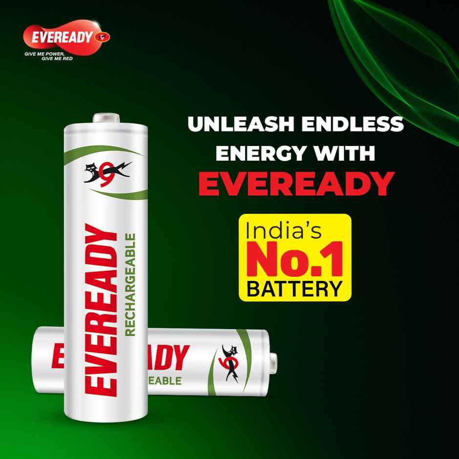 Eveready Rechargeable AAA, 600 mAh Battery, 1.2V NiMH, Rechargeable Up To 1000 Times