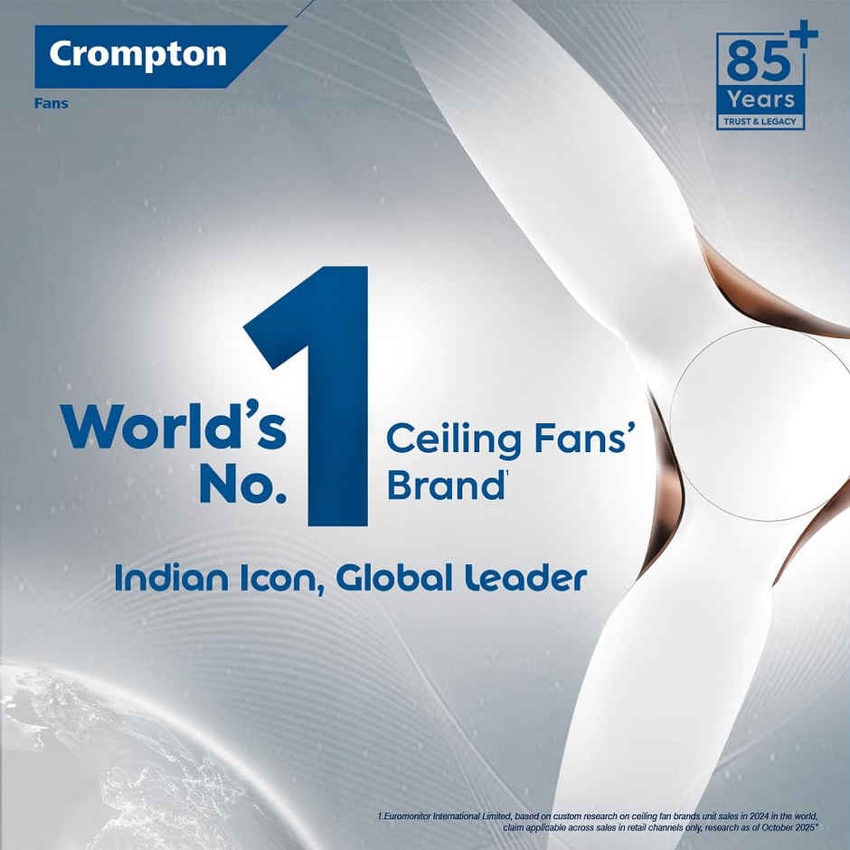 Crompton Surebreeze Sea Sapphira 1200mm Ceiling Fan | Lustre Brown | 2 Years Warranty
