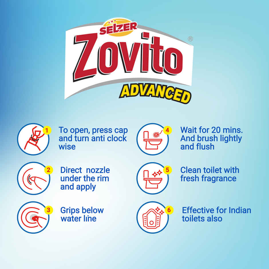 Selzer Zovito Advanced Toilet Cleaner | Pack of 2