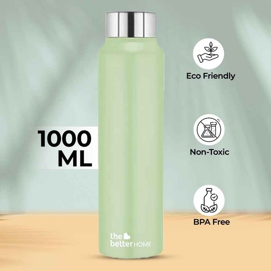 The Better Home Stainless Steel Water Bottle For Home | Green | 1 L