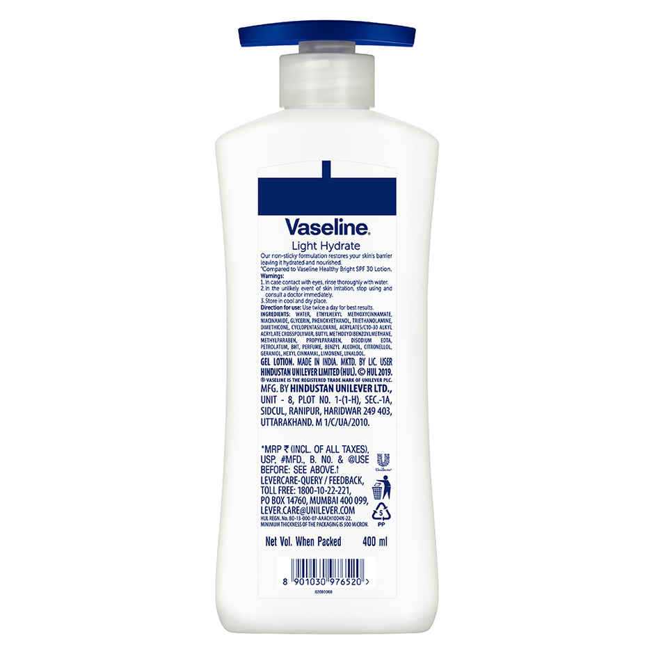 Vaseline Light Hydrate Serum In Lotion| Superlight & Non-Sticky For Hydration Boost