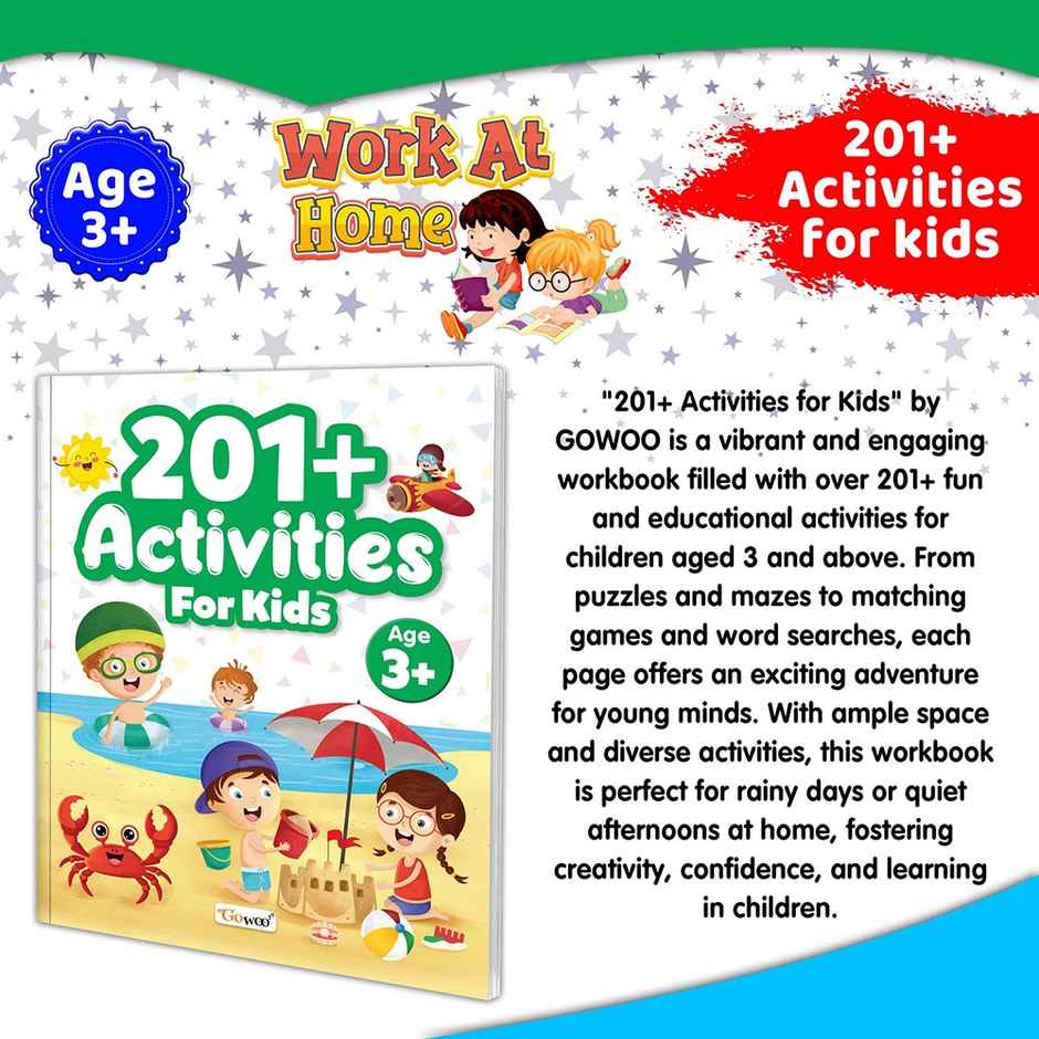 201+ Activities for Kids for Age 3+ - Children's Activity Workbook, Learning Activity Book for Kids