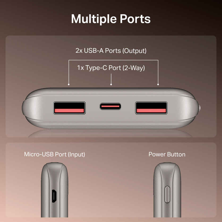 boAt EnergyShroom PB300 Activ Powerbank | Pearl Pink