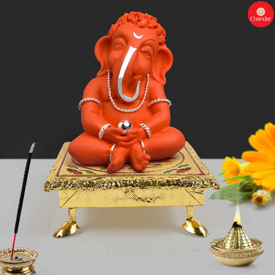 Meenakari Design Puja Chowki | 6 inch | Chandar