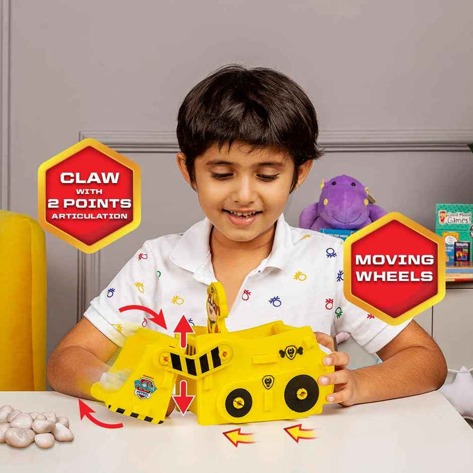 Li'l Wizards Paw Patrol Rubble 3D Build N' Play Diggin' Bulldozer (Ages 3+)