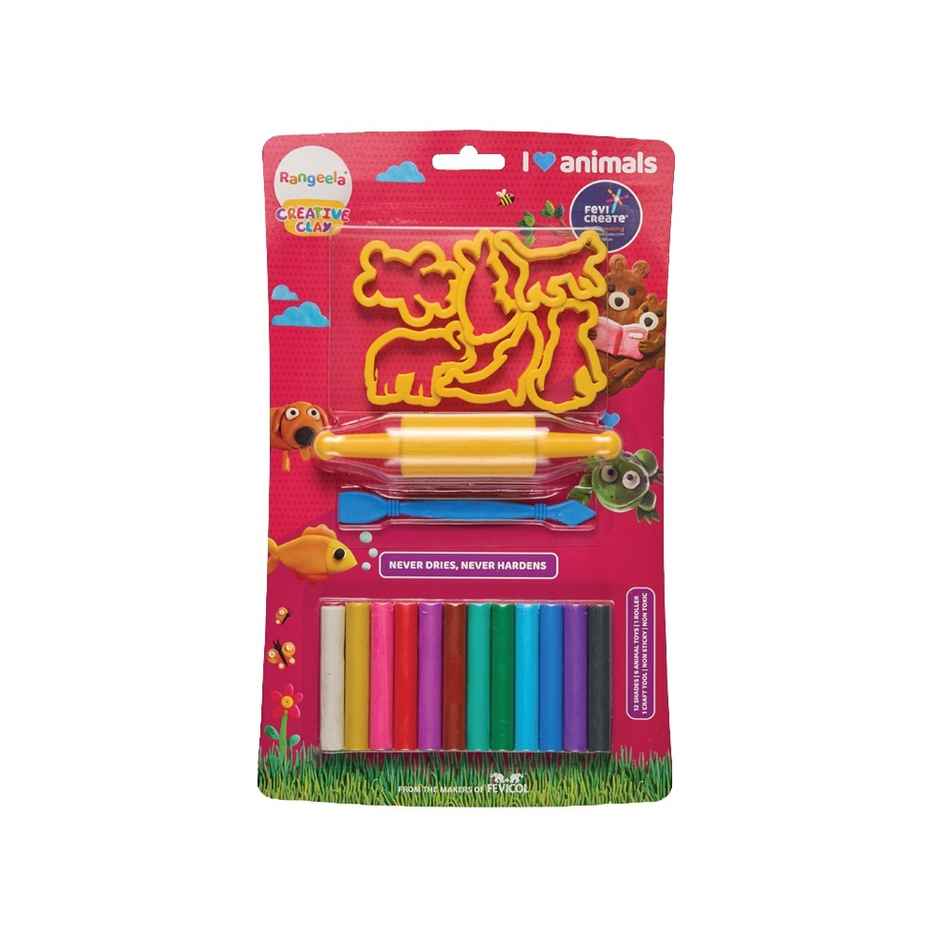 Rangeela Creative Clay Art Kit For Kids - Animal Series | Fun Learning