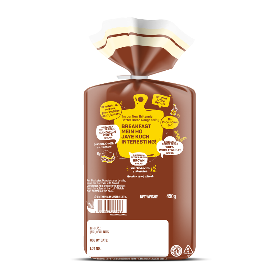 Britannia Better Bread Brown Bread (No Preservative)
