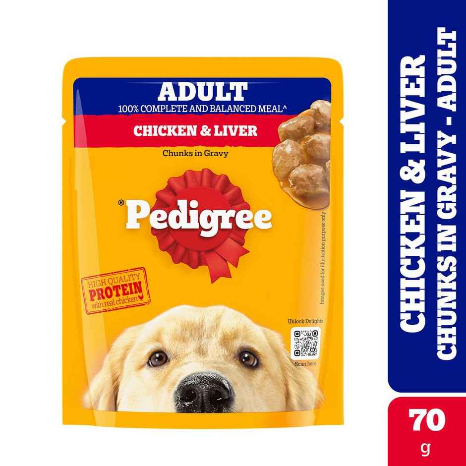 Pedigree Adult Chicken & Liver Chunks In Gravy Wet Dog Food