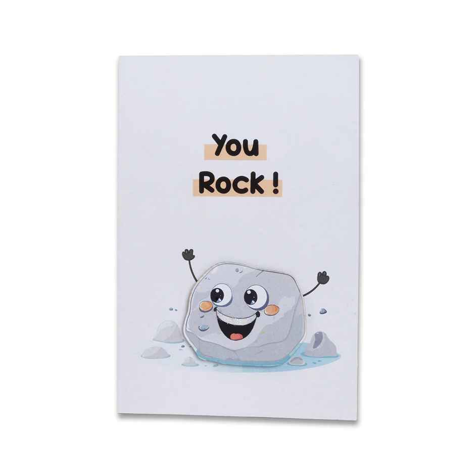 Itsy Bitsy 3d Greeting Card & Envelope You Rock 4 x 6 Inch Approx 2 Pc Lb