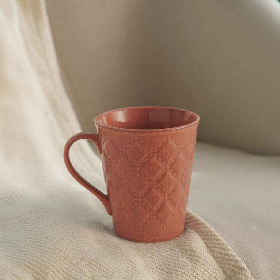 Borosil Porcelia Velvetto Merlot Tea Coffee Porcelain Mug Set Microwave Dishwasher Safe