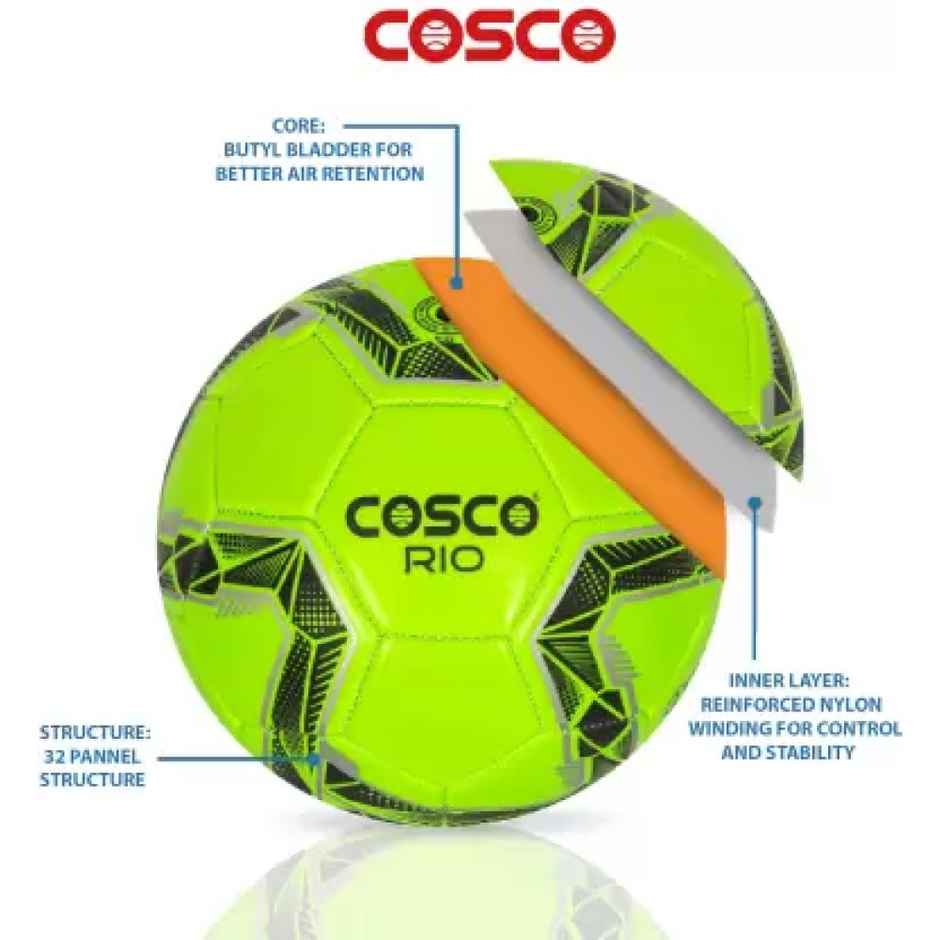Cosco Rio Kids Football, Size-3(18Cm) Single |Made In India (Colour May Vary)