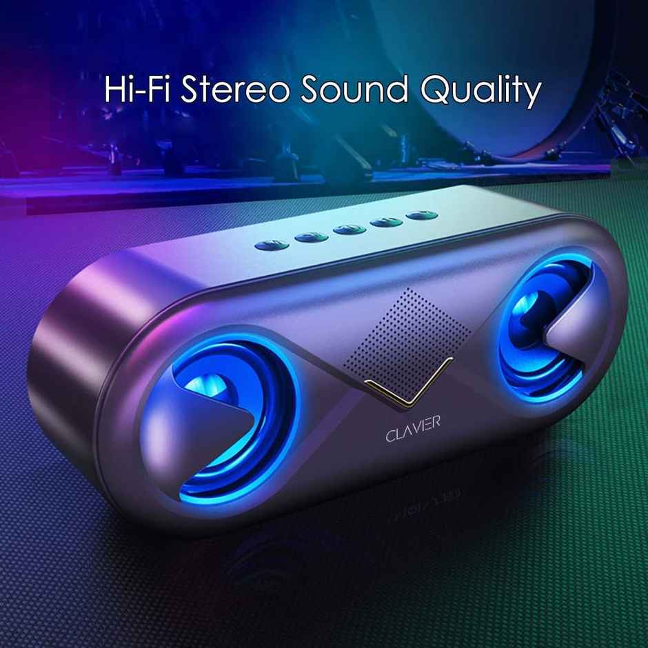 Sounce Clavier Supersonic Portable Bluetooth Speaker, Bluetooth 5.0 Wireless Speakers with 10W HD Sound and Rich Bass, 12H Playtime, Built-in Mic for iPhone & Android - Black