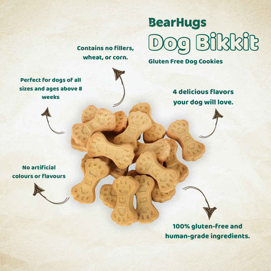 Bearhugs Dog Bikkit Chicken & Carrot Dog Cookies(Jar)