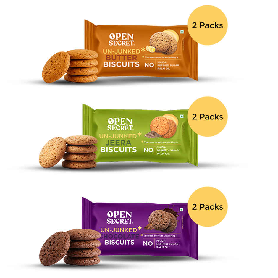 Open Secret Zero Maida Assorted Millet Biscuits | No Refined Sugar