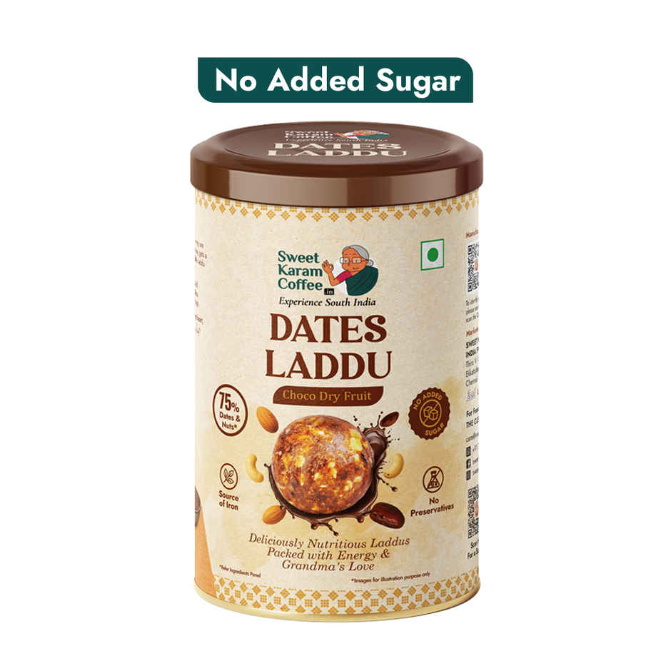 Sweet Karam Coffee Dates Laddu - Choco Dryfruit - No Preservatives