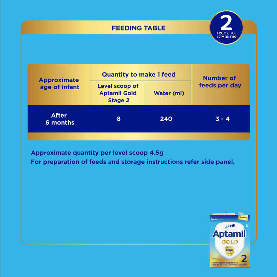 Aptamil Gold Stage 2 Follow Up Formula Powder Refill