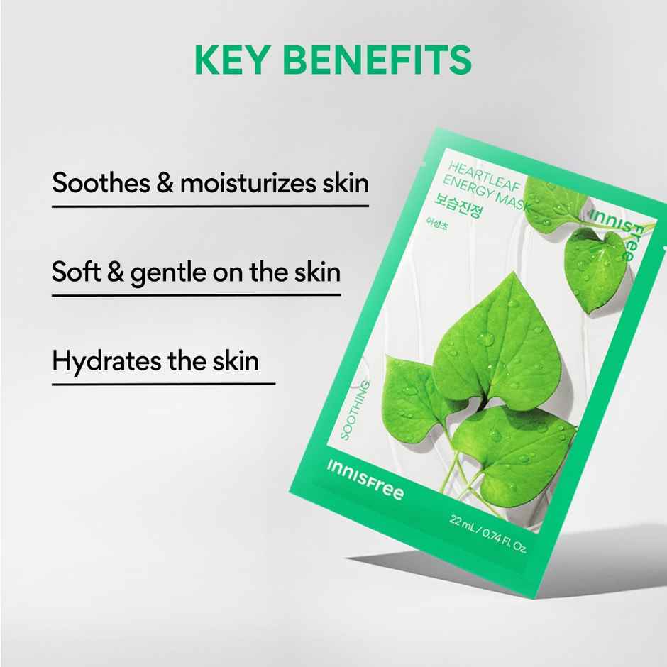 Innisfree Squeeze Energy Sheet Mask | Essence Type | Heartleaf