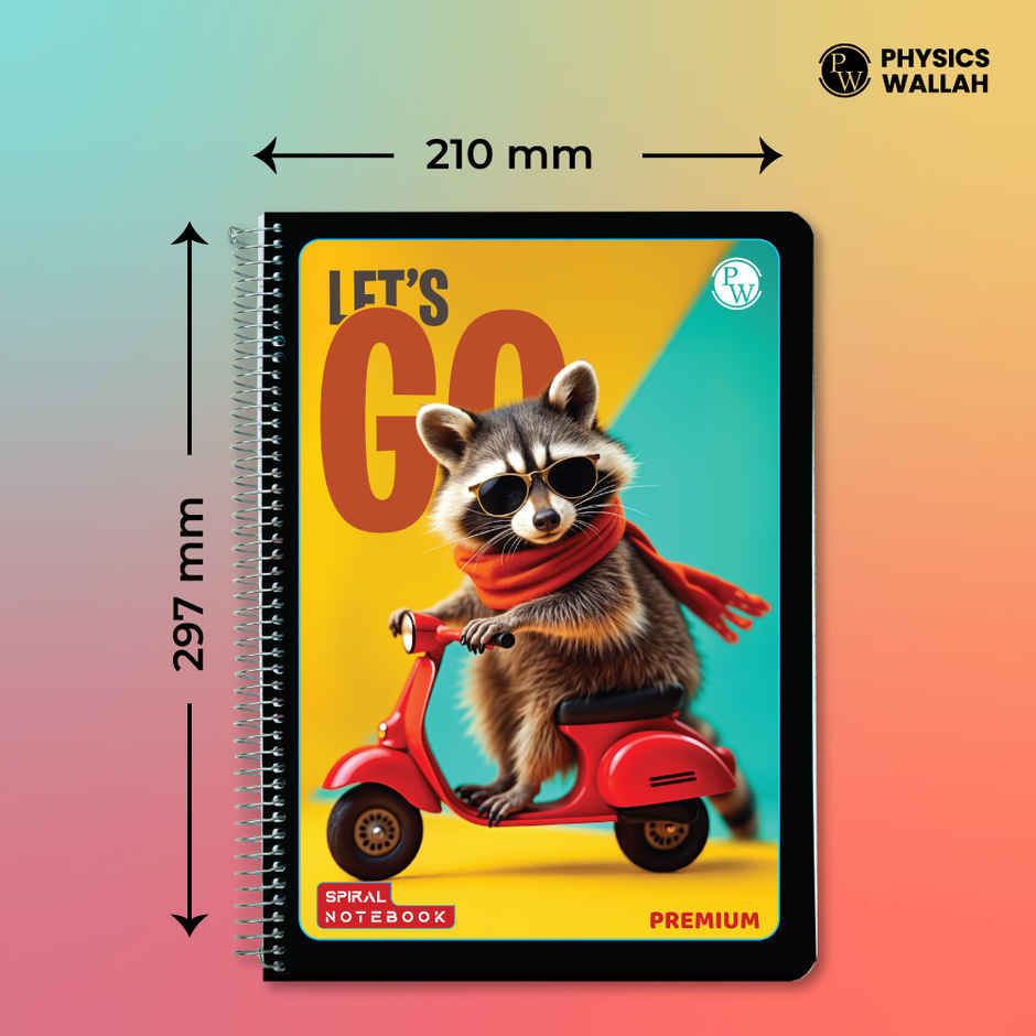 400 Pages A4 Unruled Spiral Notebook | Strong Plastic Spiral Cover