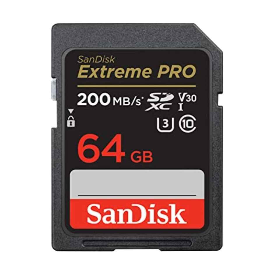 Sandisk Extreme Pro Sd Uhs I 64Gb Card For 4K Video, 200Mb/S Read & 90Mb/S Write