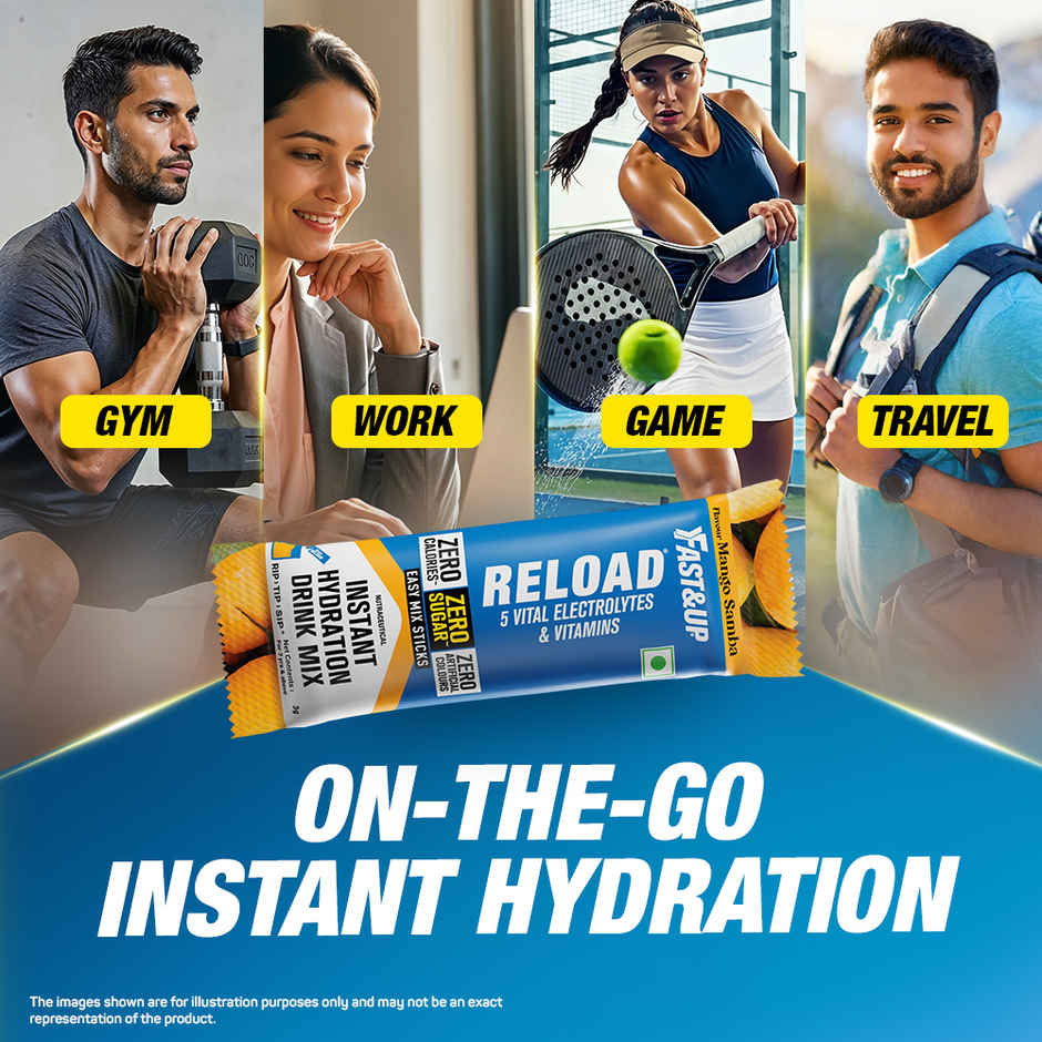 Fast&Up Reload Electrolytes Zero Sugar Stick Pack Mango Samba