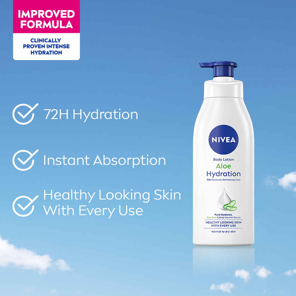 NIVEA Aloe Hydration Body Lotion|Refreshing Hydration|Non Sticky Feel|With Aloe Vera
