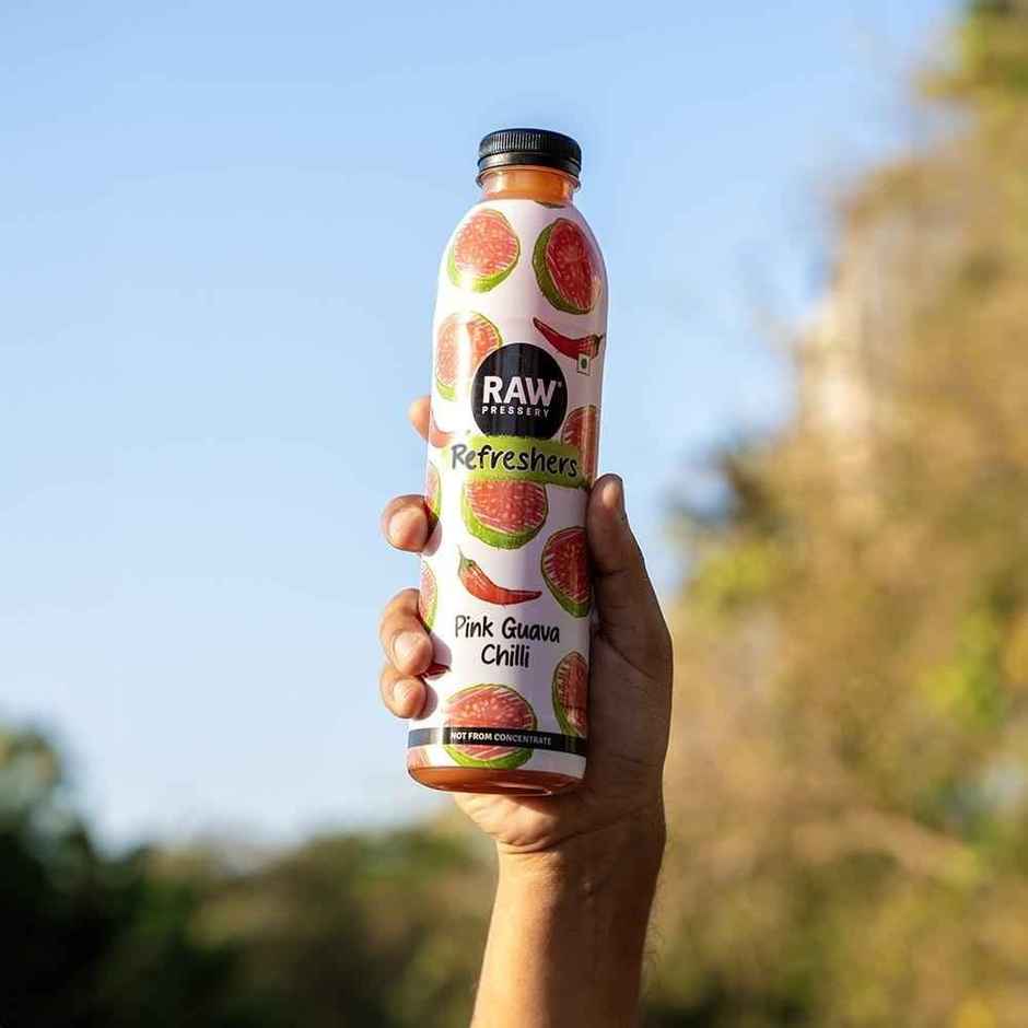 RAW Pressery Refreshers Pink Guava Chilli Juice  Fruit Juice  Not From Concentrate
