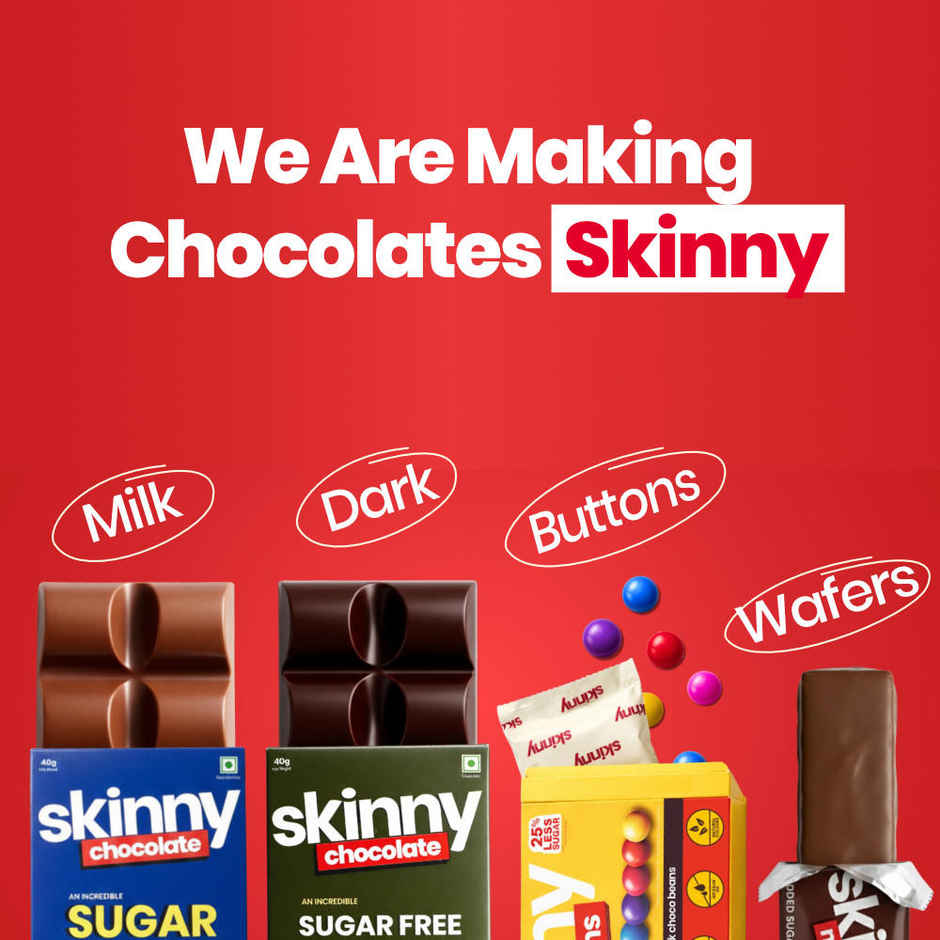 Skinny Nutty Choco Bar Peanut | No Added Sugar | No Palm Oil | No Maida